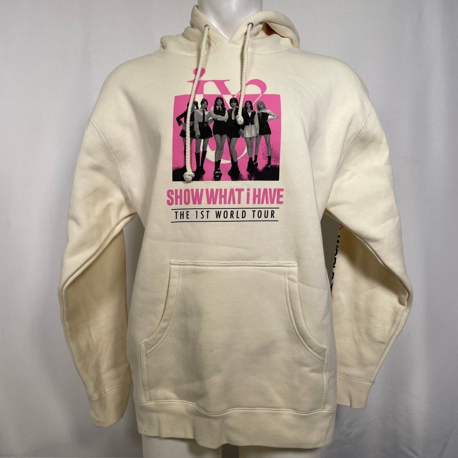 Ive The 1st World Tour Show What I Have Cream K-Pop Concert Hoodie Men's Large